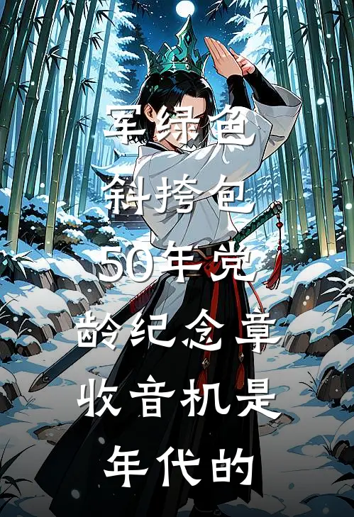 军绿色斜挎包,50年党龄纪念章,收音机是年代的